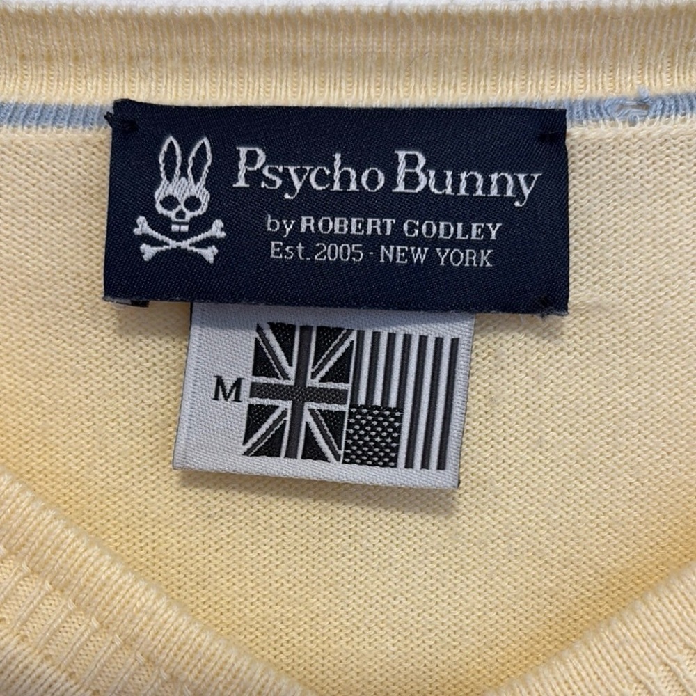 Psycho Bunny v-neck sweater  , sz medium - Picture 3 of 7